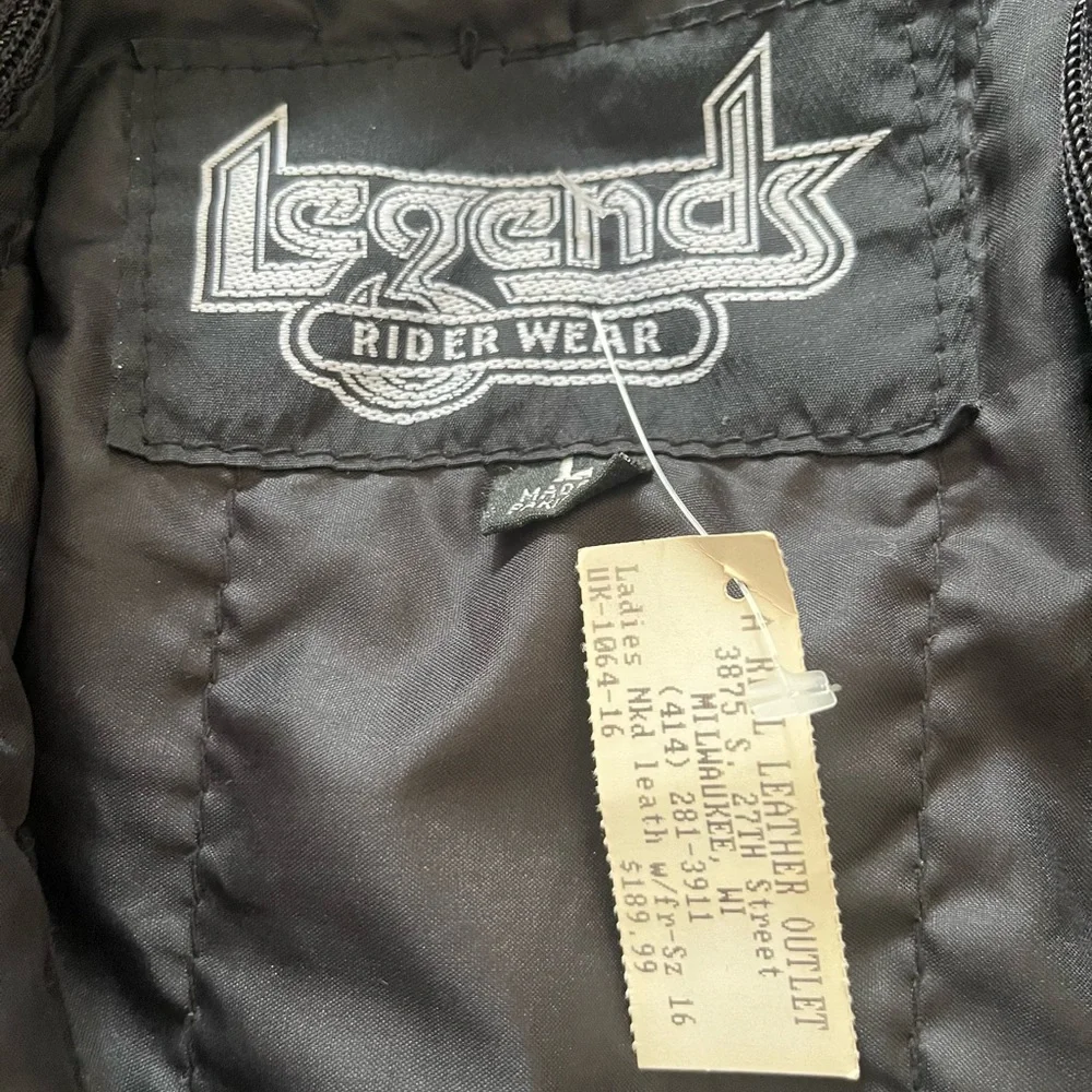 Black Fringe Leather Jacket - Picture 2 of 8